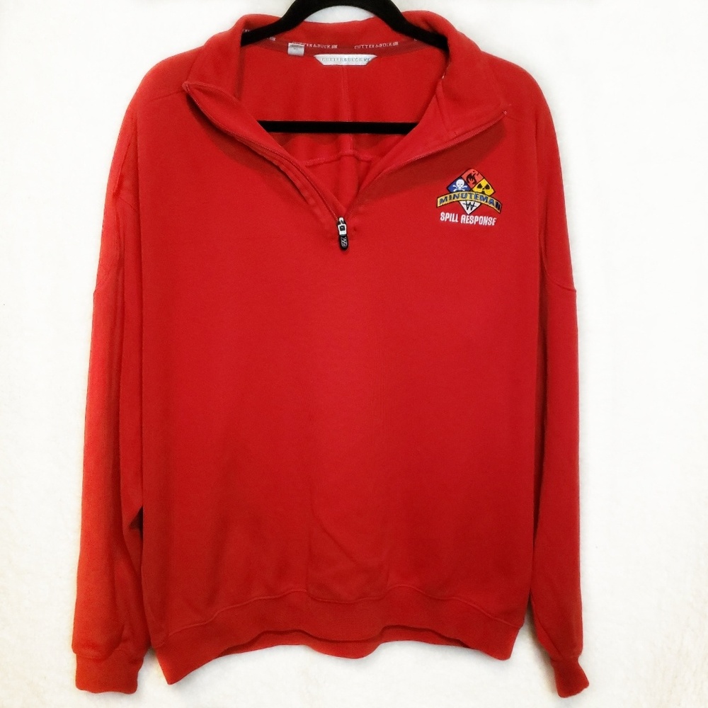 Cutter & Buck | Quarter Zip Red Sweater XL
